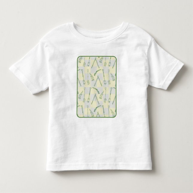 Landscape gadrening pattern toddler t-shirt (Front)