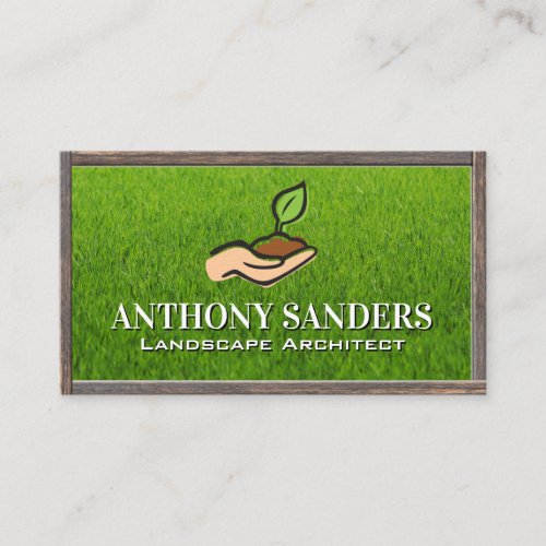 Landscape Garden Logo  Grass Business Card