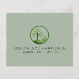 Landscape Gardener Flyer Professional Gardeni