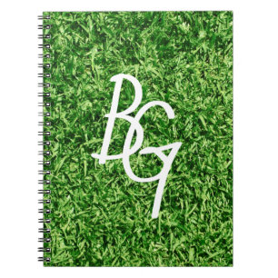 Landscape Gardner Green Grass Initials Notebook