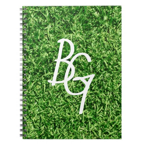 Landscape Gardner Green Grass Initials Notebook