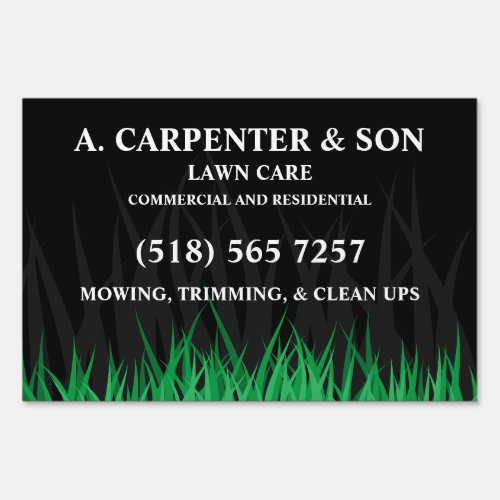 landscape Grass Lawn Care Gardening  Sign