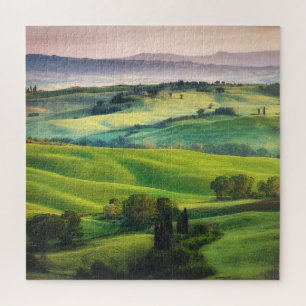 Landscape Greenery: Light Painted Serenity Jigsaw Puzzle
