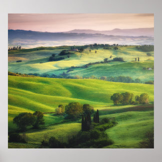 Landscape Greenery: Light Painted Serenity Poster