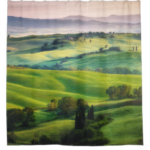 Landscape Greenery: Light Painted Serenity Shower Curtain
