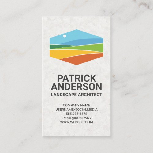 Landscape Illustration Logo | Gardening Business Card