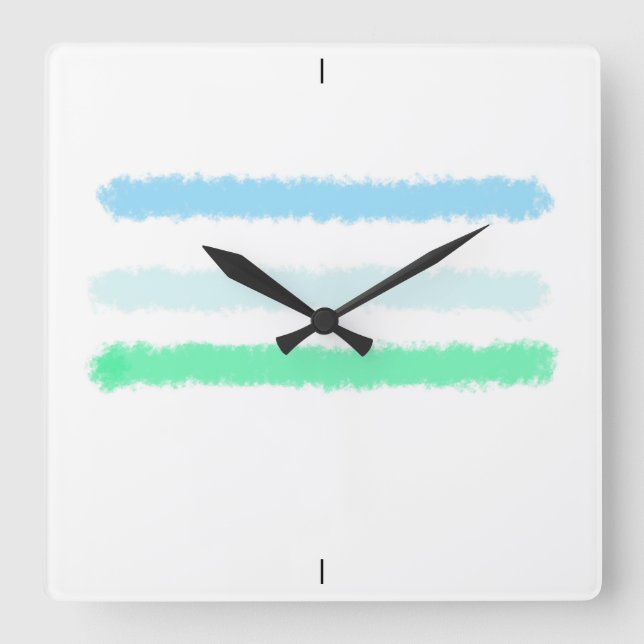 Landscape in Abstract. Square Wall Clock (Front)