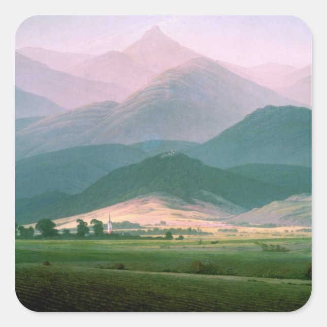 Landscape in the Riesengebirge, 1810-11 Square Sticker (Front)