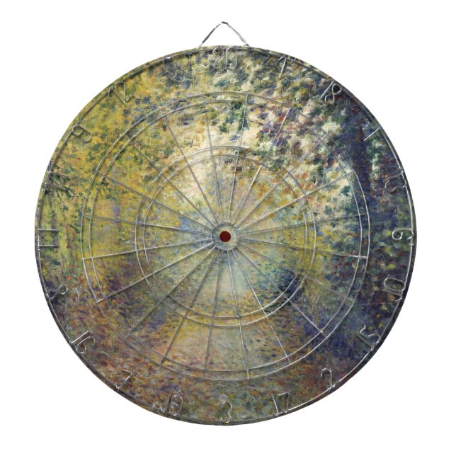Landscape In the Woods (by Pierre-Auguste Renoir) Dart Board (Front)