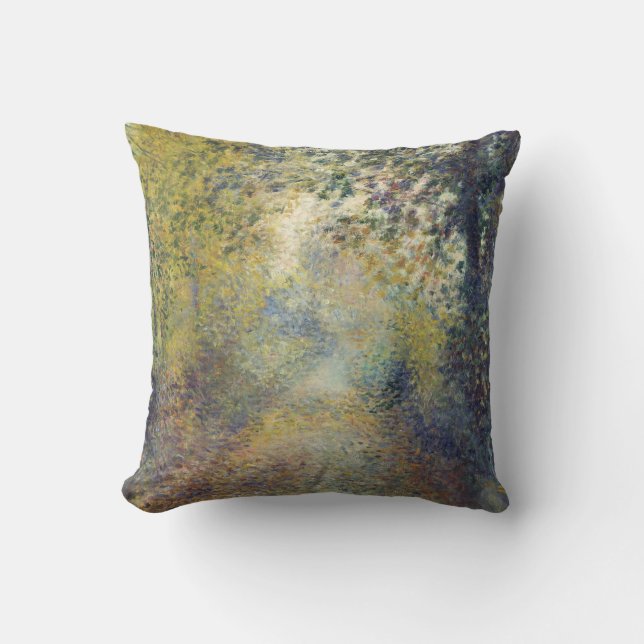 Landscape In the Woods (by Pierre-Auguste Renoir) Throw Pillow (Front)
