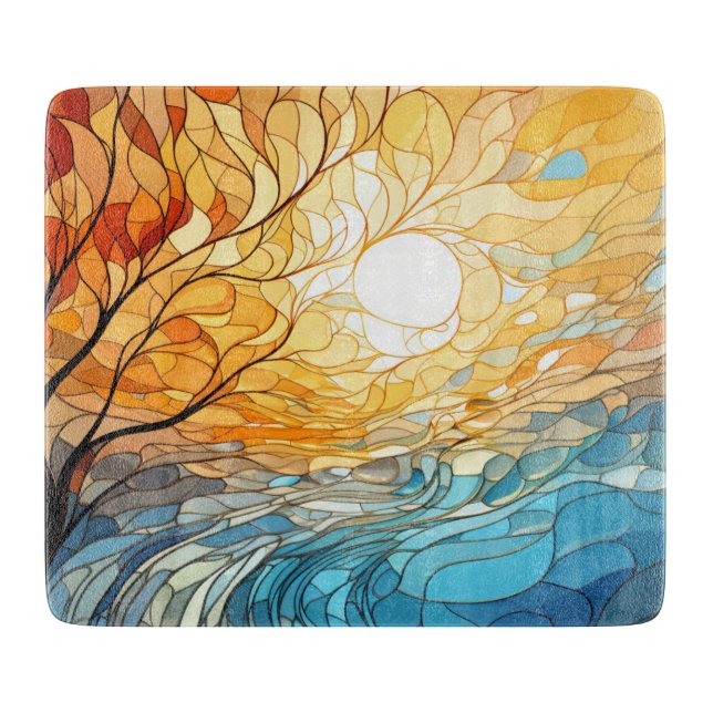 Landscape in Ukrainian motifs Cutting Board (Front)