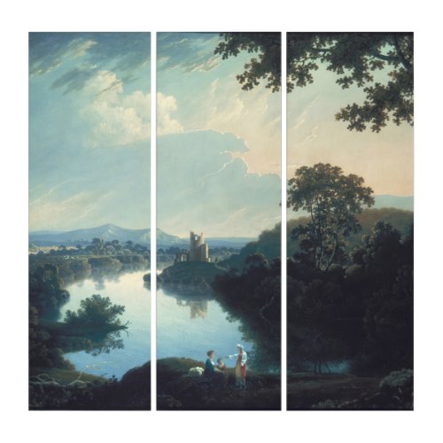 Landscape in Wales 1809 Thomas Wright  Triptych
