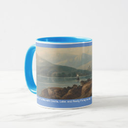 Landscape in Wales with Castle, By John Varley   Mug