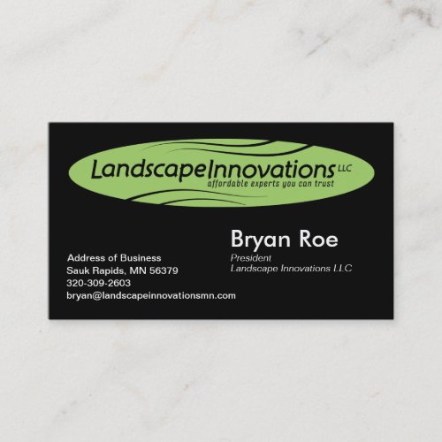 Landscape Innovations Business Card Template