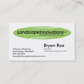 Landscape Innovations Business Card Template 2