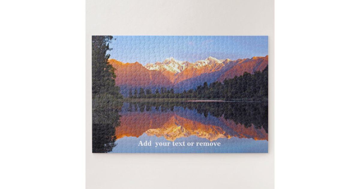 Landscape Lake Matheson Mount Cook Mountain Jigsaw Puzzle Zazzle Com