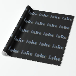 landscape lake wrapping paper