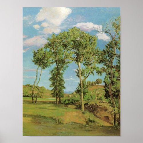 Landscape Landscape Frederic Bazille Impressionist Poster