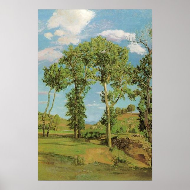 Landscape Landscape Frederic Bazille Impressionist Poster (Front)