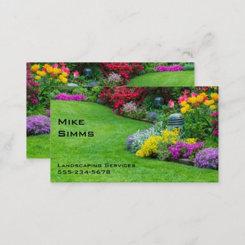 Landscape Lawn Care Gardener Professional Business Card