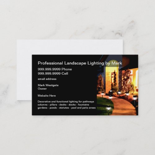 Landscape Lighting Services Business Cards