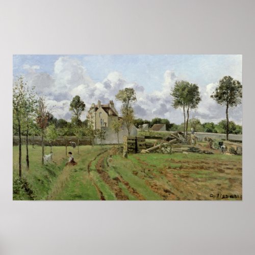 Landscape Louveciennes c1872 Poster