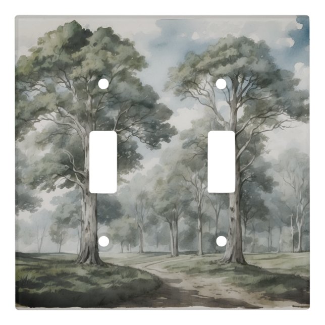 Landscape Moody Trees Light Switch Cover (Front)
