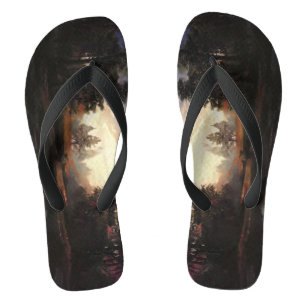 Landscape Nature Forest Custom Created Flip Flops