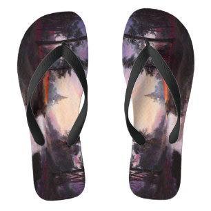 Landscape Nature Forest Custom Created Flip Flops