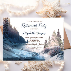 Landscape,Nature,Forest Retirement Party Invitation