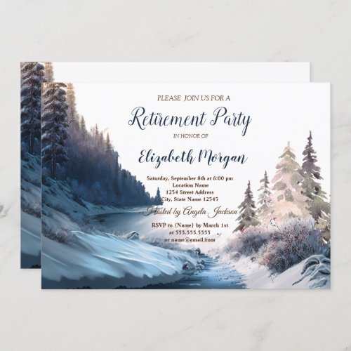 LandscapeNatureForest Retirement Party Invitation