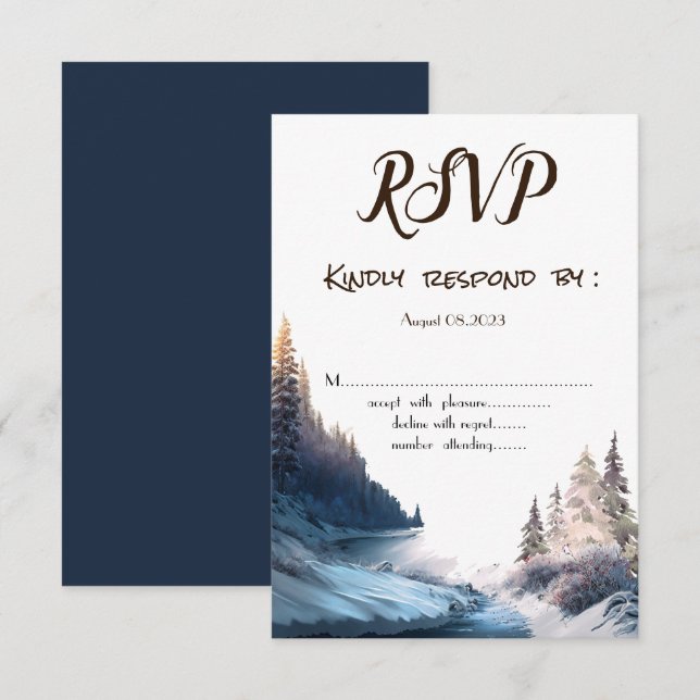 Landscape,Nature,Forest RSVP    Invitation (Front/Back)