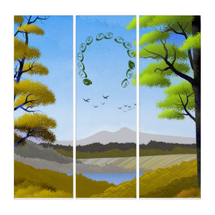 Landscape Nature Positive Phrase Triptych Wall Art