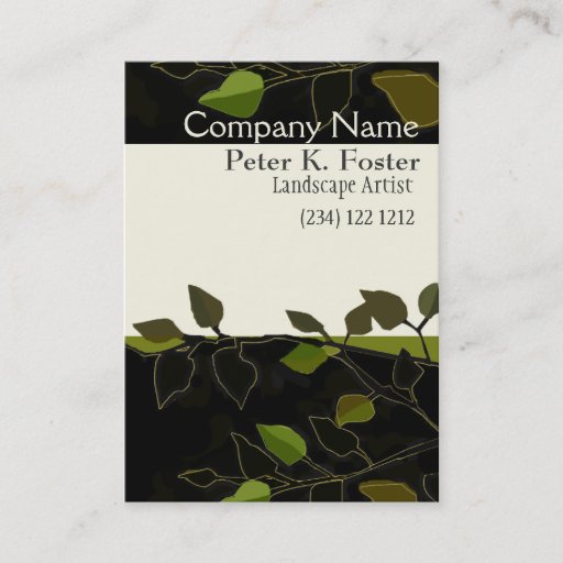 Customizable Landscape Nature Tree Branch Business Card Templates