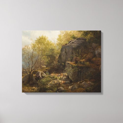 Landscape Near Conway North Wales by AH Wyant Canvas Print