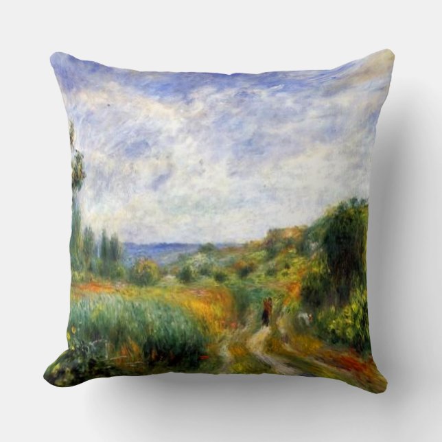 Landscape Near Essoyes Throw Pillow (Front)