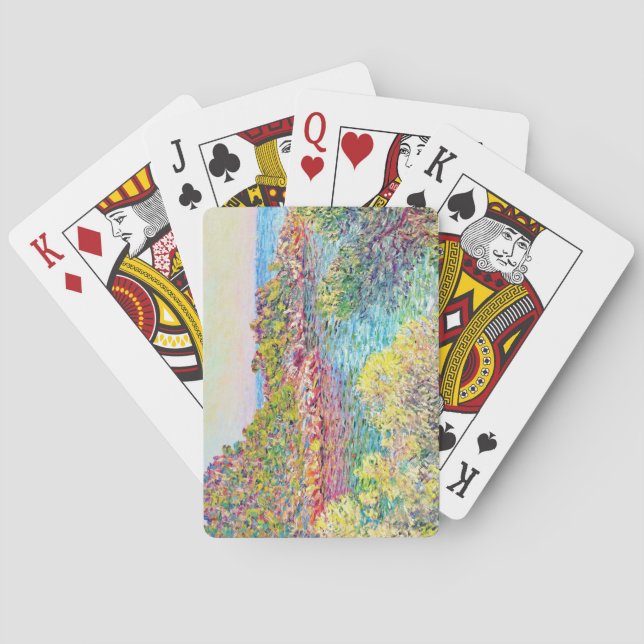 Landscape Near Monte Carlo (by Claude Monet) Poker Cards (Back)