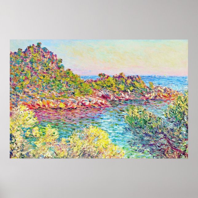 Landscape Near Monte Carlo (by Claude Monet) Poster (Front)