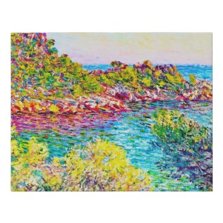 Landscape near Montecarlo 1883 Claude Monet art Faux Canvas Print