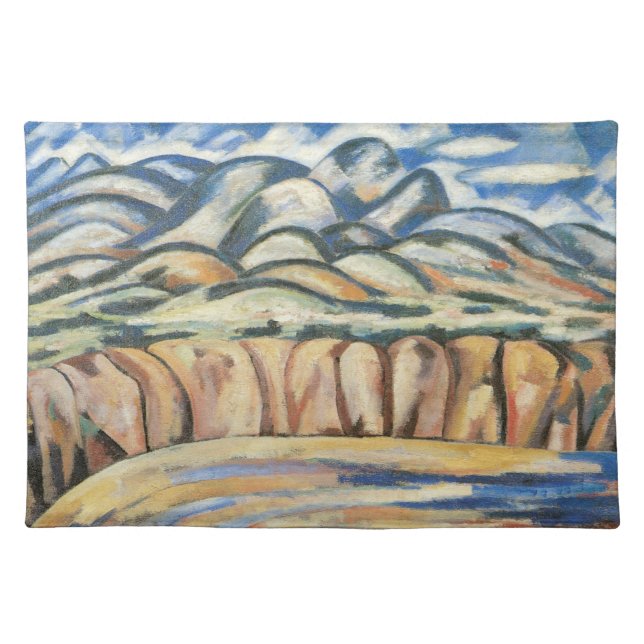 Landscape, New Mexico by Marsden Hartley, Fine Art Cloth Placemat (Front)