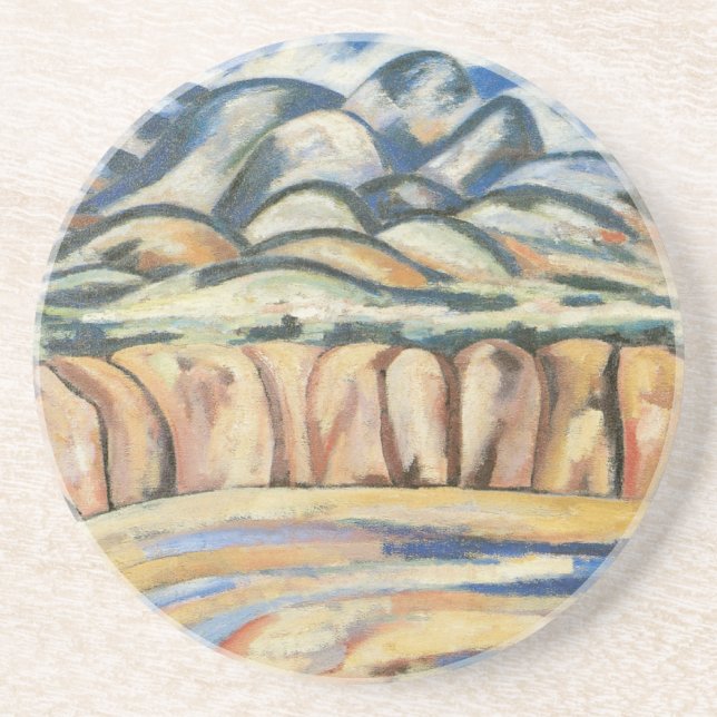 Landscape, New Mexico by Marsden Hartley, Fine Art Drink Coaster (Front)