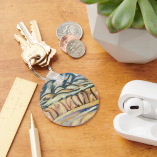 Landscape, New Mexico by Marsden Hartley, Fine Art Keychain