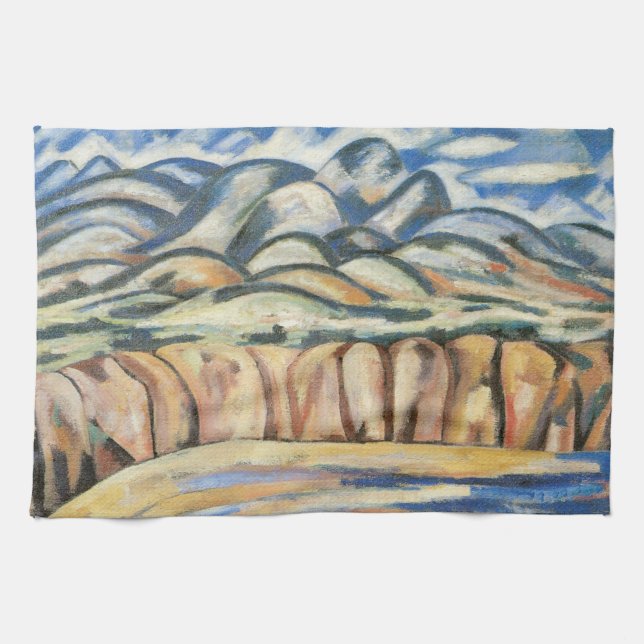 Landscape, New Mexico by Marsden Hartley, Fine Art Kitchen Towel (Horizontal)