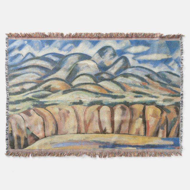 Landscape, New Mexico by Marsden Hartley, Fine Art Throw Blanket (Front)