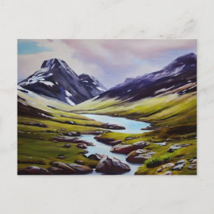 Landscape Norway painting Postcard