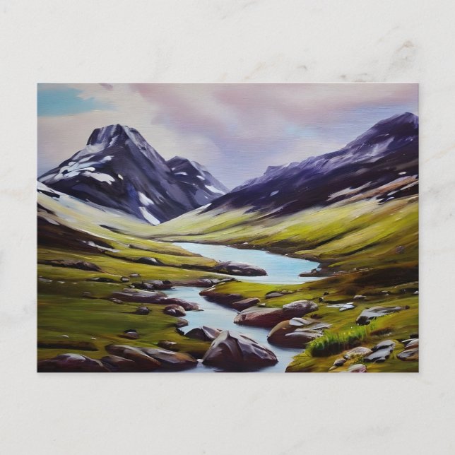 Landscape Norway painting Postcard (Front)