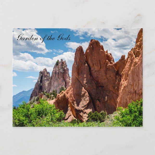 Landscape of Garden of the Gods Colorado Postcard (Front)