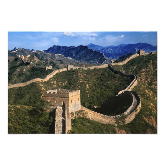 Landscape of Great Wall, Jinshanling, China Photo Print