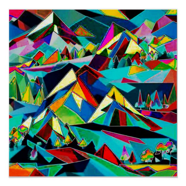 Landscape of Peaks Poster (Front)
