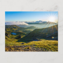 Landscape of the Carpathian postcard
